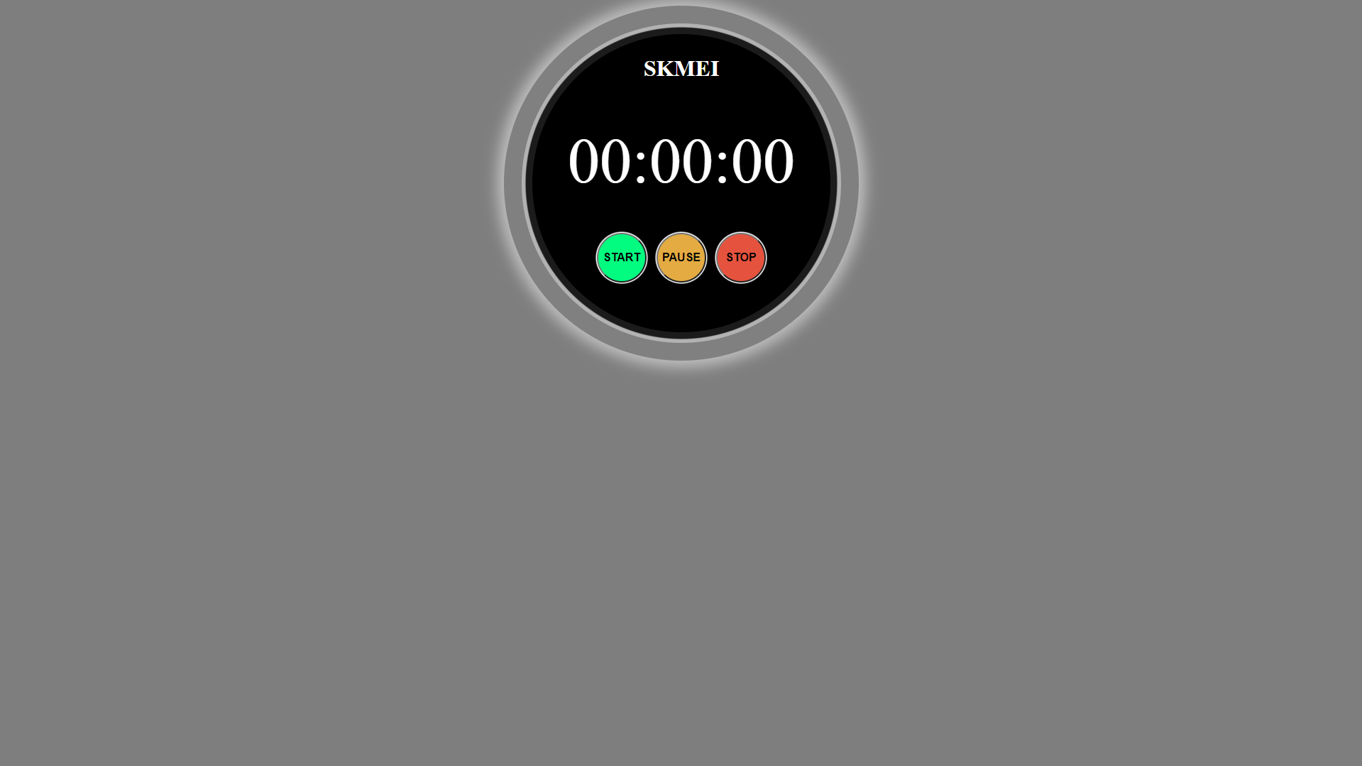 Image of JavaScript CSS Stopwatch